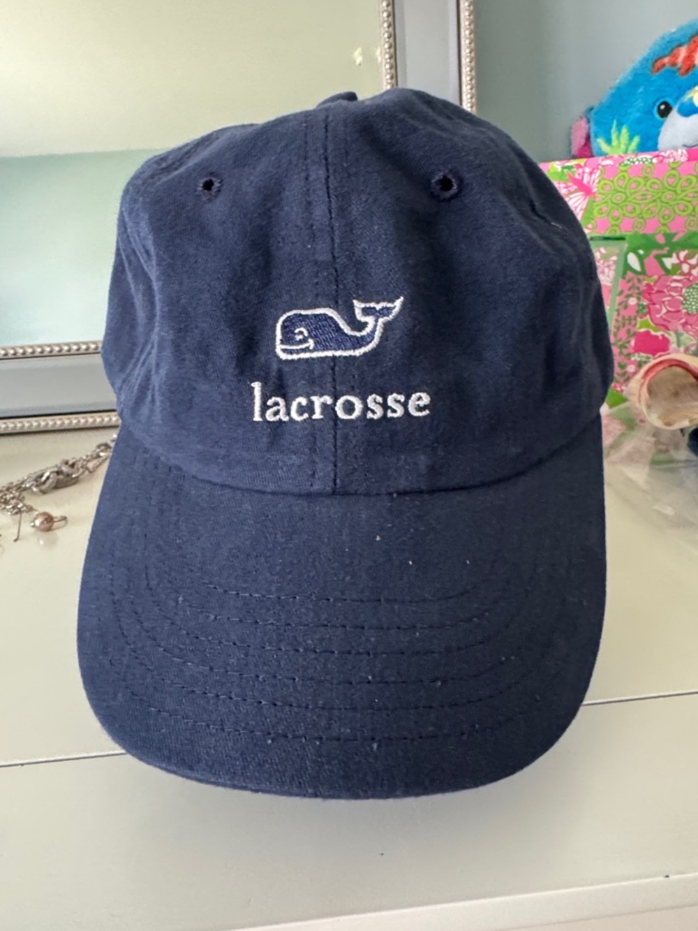 Vineyard Vines Navy Whale Lacrosse Cap